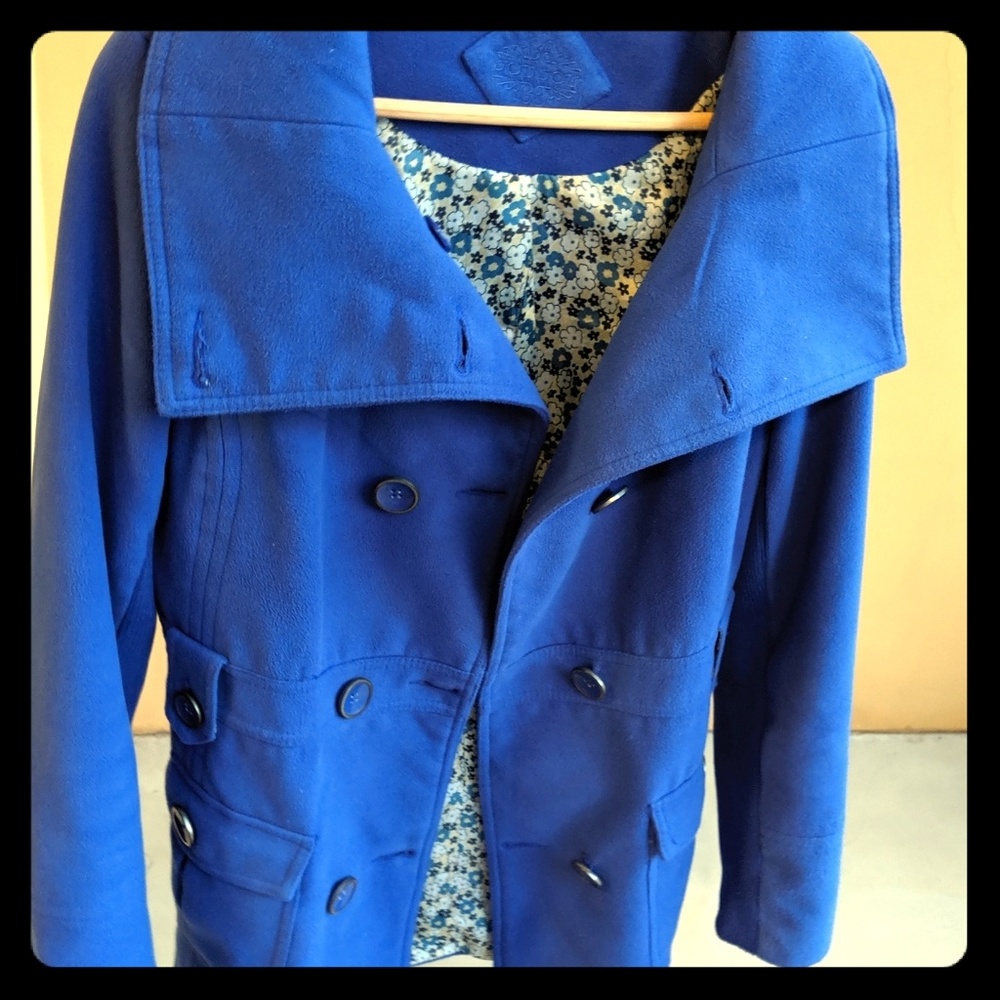 Jou Jou Ladies Double Breasted Wool Peacoat M - Picture 1 of 8
